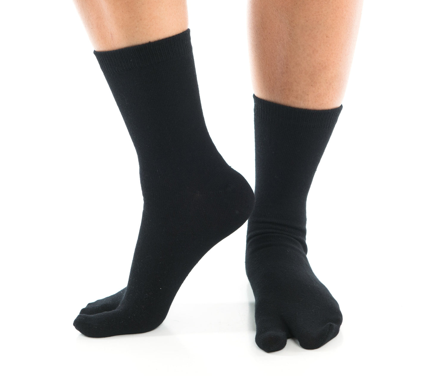 1 Pair - V-Toe Flip Flop Tabi Socks - White Solid Casual