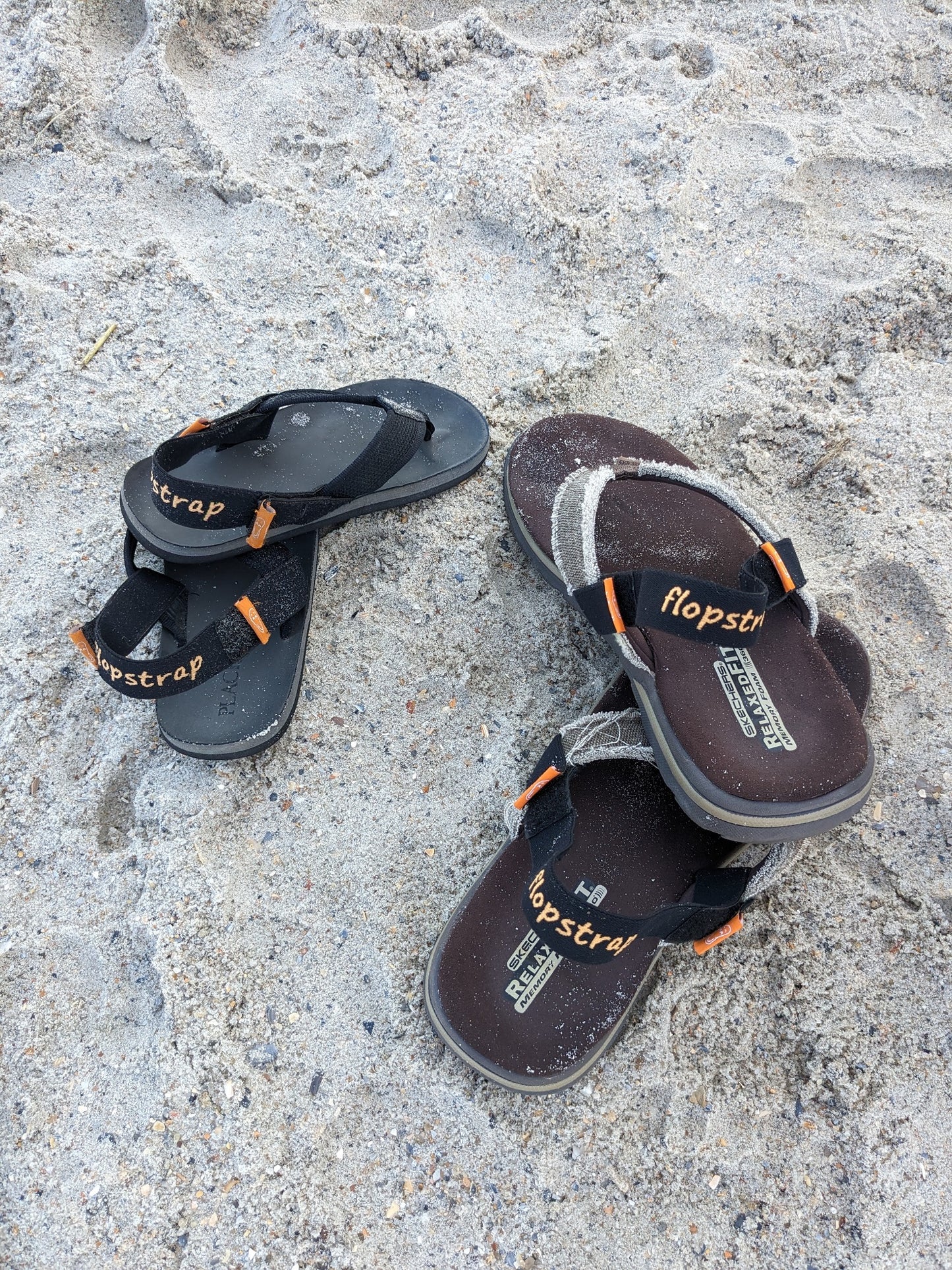 2 Flopstraps Flip Flops Comfy Soft Velcro Back Straps Like Chaco Holds Flip-Flops on