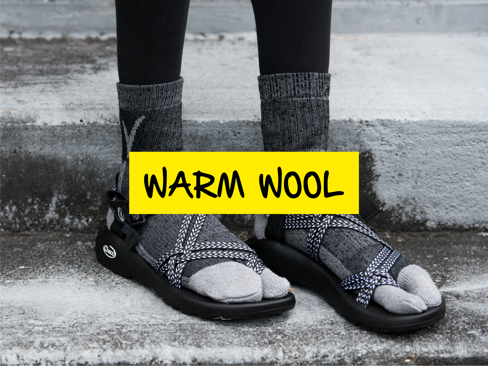 Wool flip-flop socks also known as chaco socks or socks for chacos.  Warm toes hiking or just hanging out.  big toe socks for all occasions.  Thicker socks split toe wool socks for slides teva or tabi toe.  Hiking socks for the adventurer or casual style.