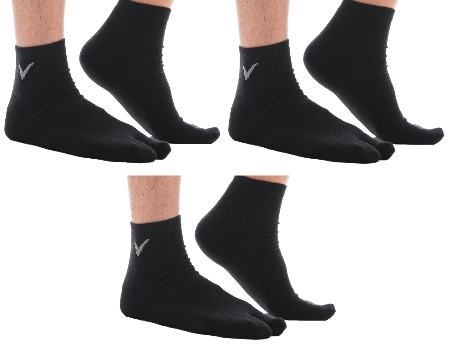 3 Pairs Ankle Big Toe Flip Flop Tabi Socks