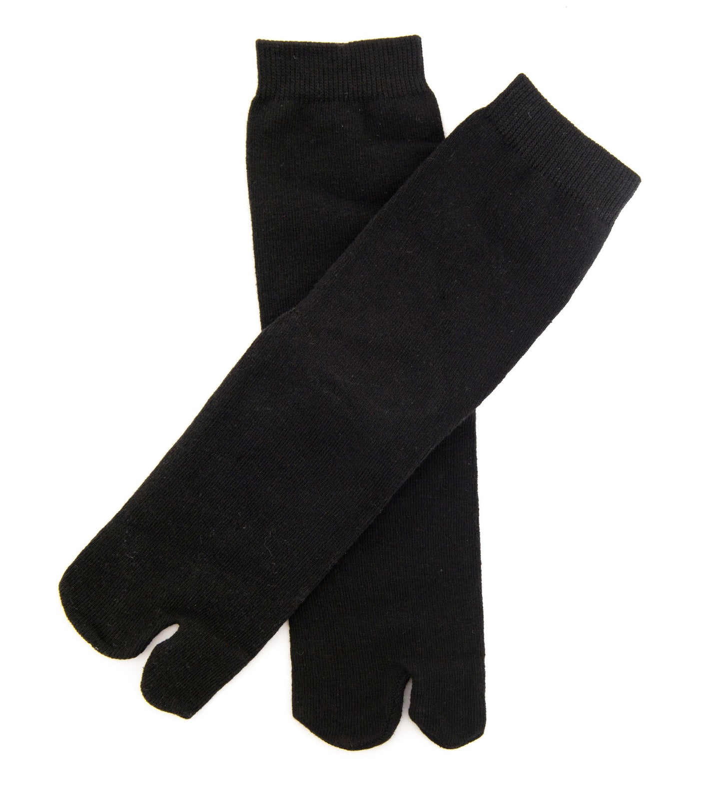1 Pair - V-Toe Flip Flop Tabi Socks - Black Solid