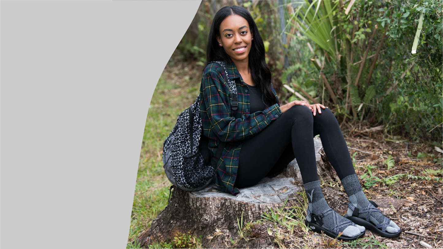 Black Wool Casual V-Toe Flip-Flop Tabi Big Toe Socks