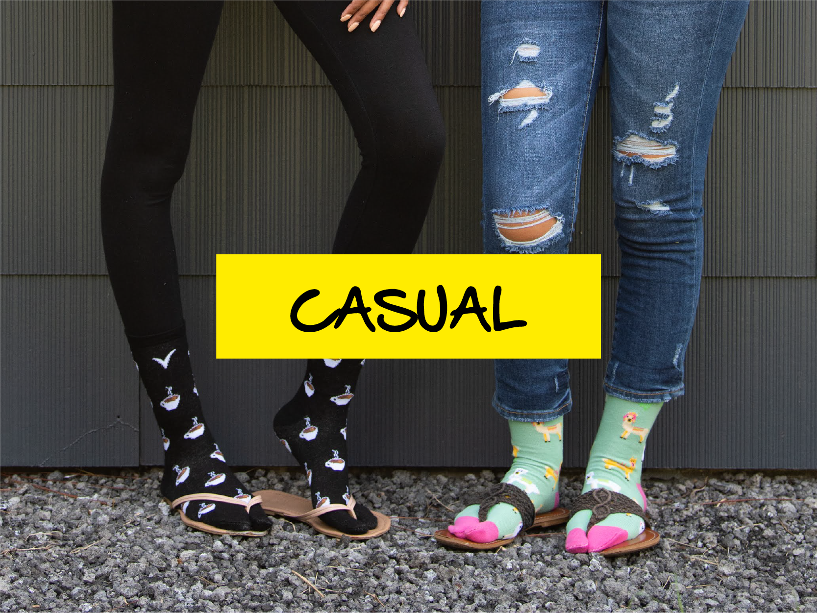 Split toe flip flop tabi socks in coffeee cup, llama, sushi, stripes and more.  Tabi socks with fun novelty looks.  Wear flip-flops with socks or socks with slides.  Flip flop socks for women, men, girls or boys unisex big toe socks