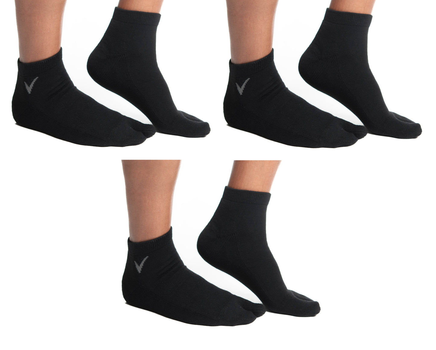 V-Toe Flip-Flop Socks Ankle Tabi 3 Pairs Thicker Comfy Warm Styles Athletic or Casulal