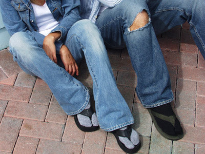 V-Toe Flip-Flop Socks Brand 3 Pairs Thicker Mini Crew - Black, White, Grey Solids
