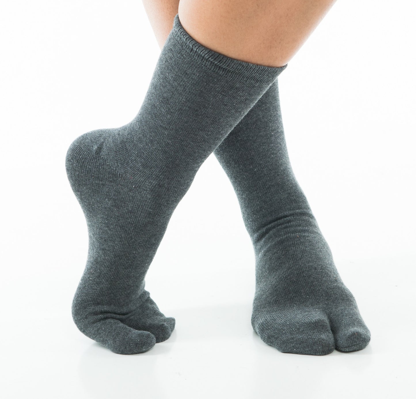 1 Pair - V-Toe Flip Flop Tabi Socks - Grey Solid Casual