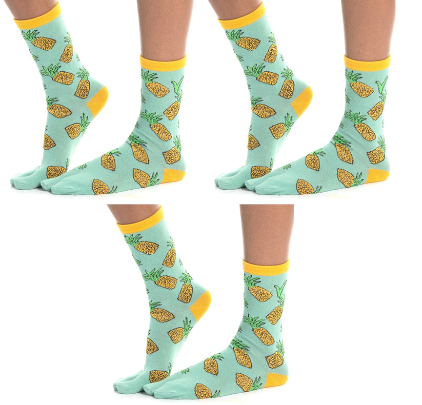 3 Pairs - V-Toe Flip Flop Tabi Socks Combo Discount - Pineapple – V-Toe ...