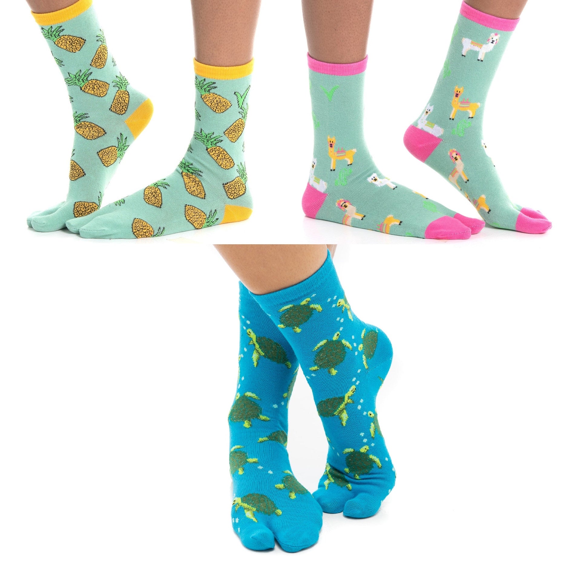 Women's Open Toe Sockspack of 3 Tabi Sockspedicure Socks, Pedi Sock, Flip  Flop Sock, Open Toe Sockpersonalized Gifts for Mom. 