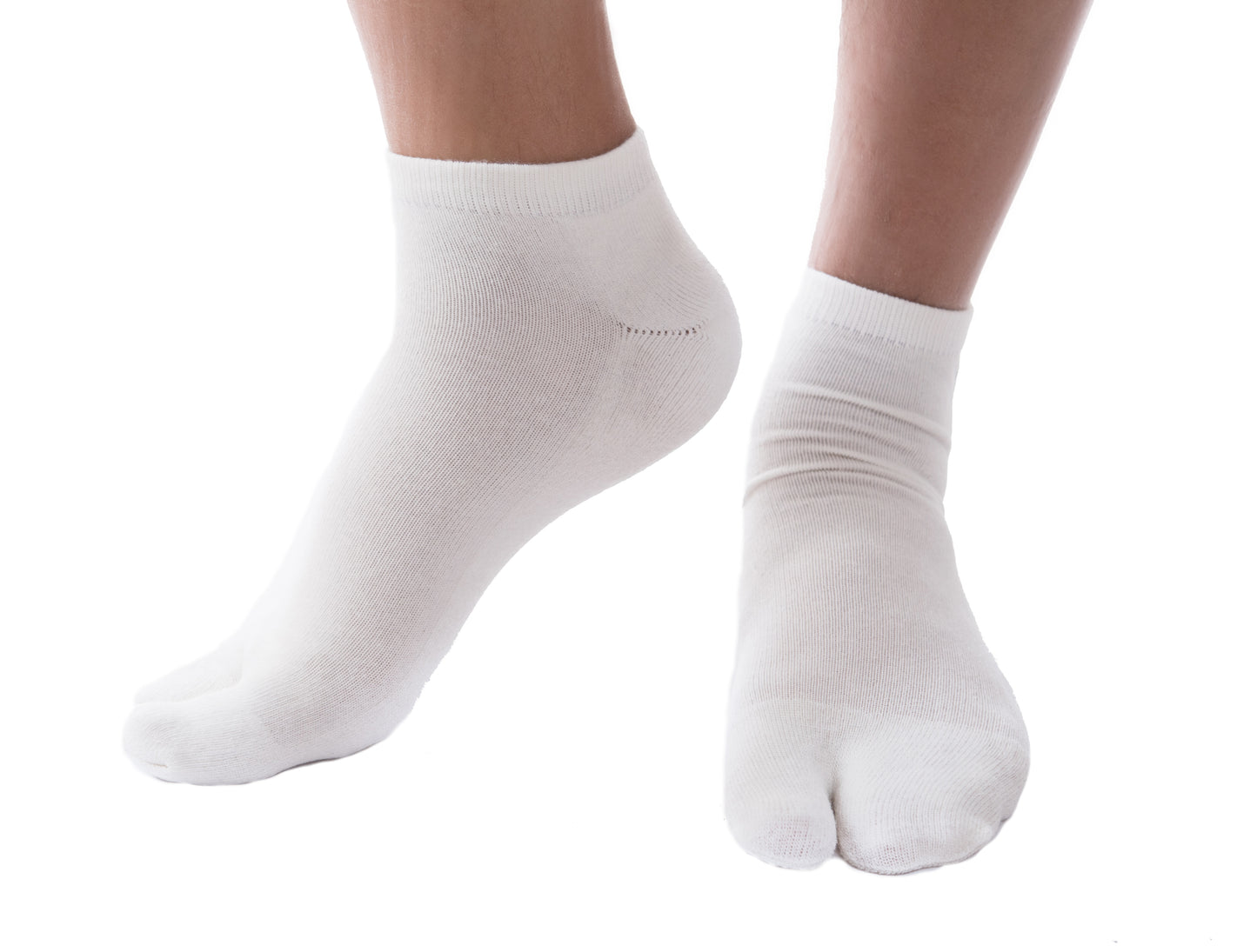 3 Pairs V-Toe Flip-Flop Tabi Big Toe White Ankle Socks Comfortable Stylish For Men And Women Fun Socks